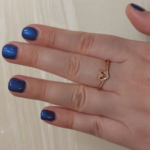 Pandora Wishbone Heart Ring